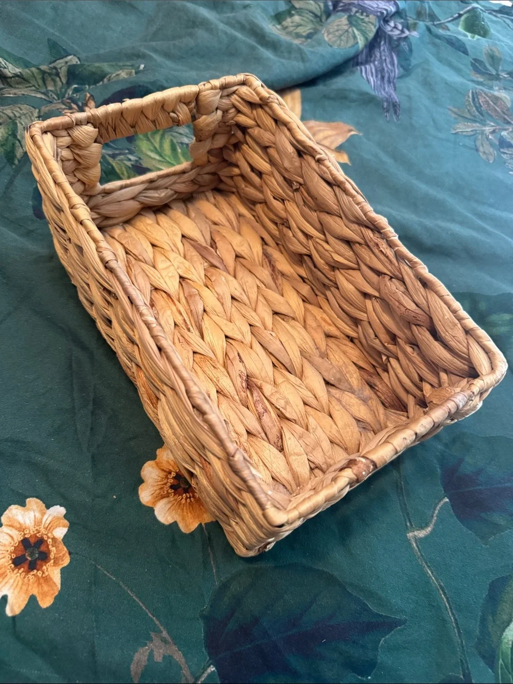 Woven Seagrass Storage Basket in Natural Tan - Home Accents 10x6x4